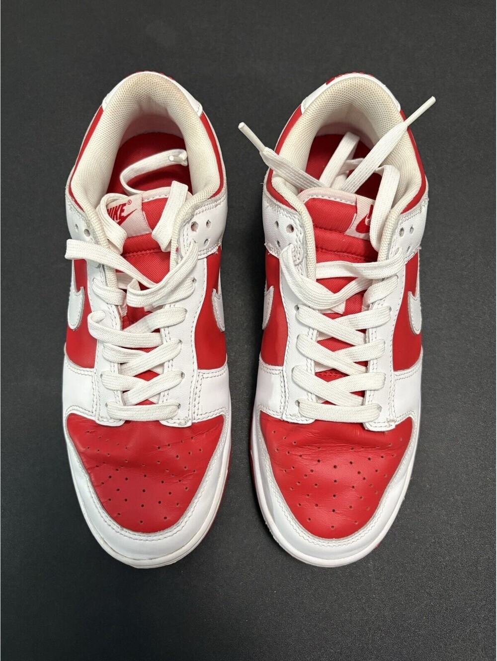 Nike Dunk Low Championship Red White Men’s Size 7 Sneakers Shoes Authentic